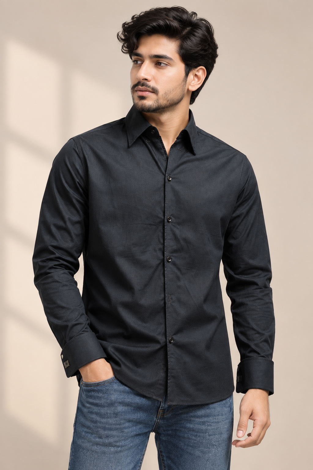 Premium Cotton Shirt Black